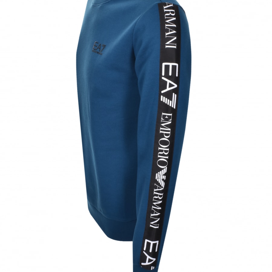 Alternative Image for ProductEA7 Emporio Armani Taped Logo Sweatshirt Blue3